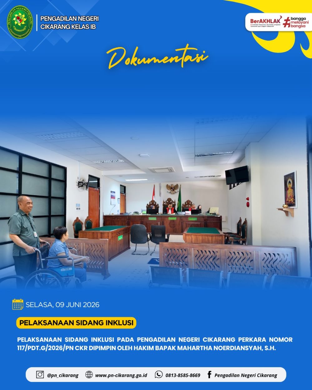 Pelaksanaan Sidang Inklusi pada Perkara Nomor 117/Pdt.G/2026/PN Ckr